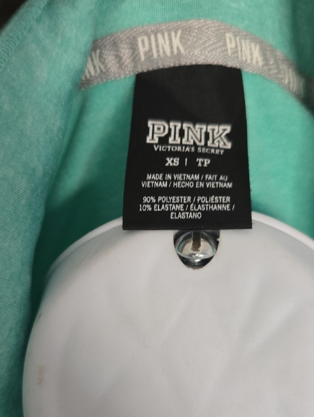 PINK Victoria's Secret Mint Green Quarter-Zip Pullover - Picture 4 of 6